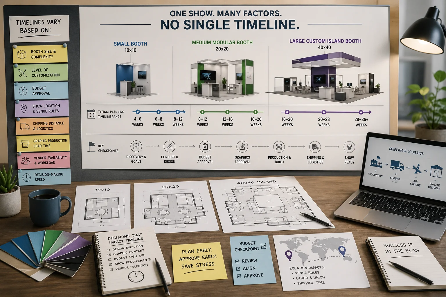 planning a trade show booth based on project variables